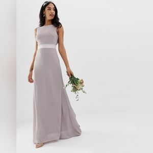 NEW TFNC Bow Back Dress in lavender gray